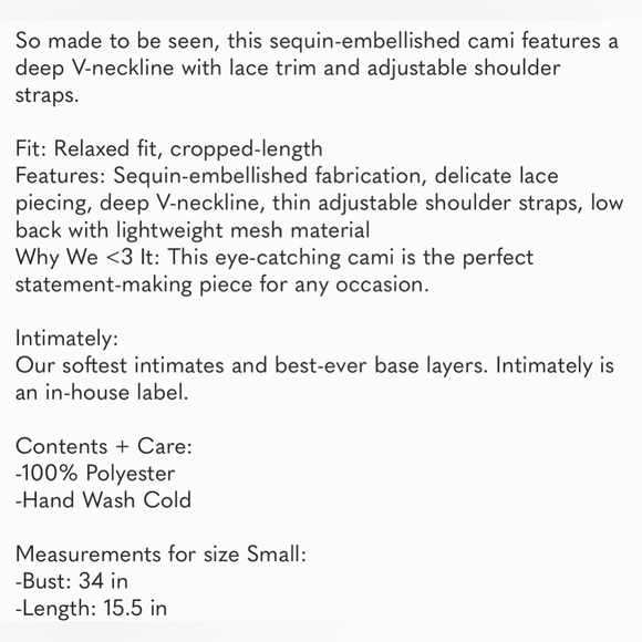 NWT Free People Right Rhythm Sequin Cami - M - Picture 7 of 8